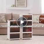 Úložný plastový box s víkem a dvířky (40x30x20cm) – video