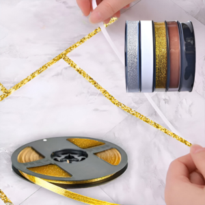 Samolepicí těsnicí dekorativní pásky (6m x 8 mm, 5 ks, stříbrná, bílá, zlatá, vínová, černá)