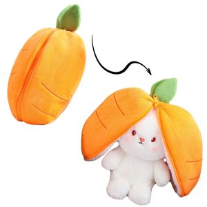 Dětský králíček na hraní, který spí a dýchá (Mrkev, 30cm), 57897