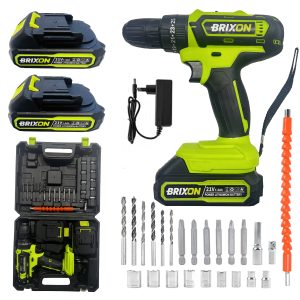 Brixon AKU Ruční vrtačka + Náhradní baterie + Příslušenství