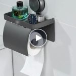 Nástěnný držák toaletního papíru bez vrtání – video