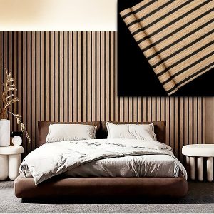 Samolepicí tapeta s efektem dřevěných lamel 300×45 cm (2ks)