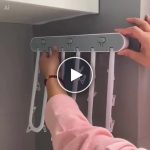 Skládací nástěnný sušák na prádlo s 24 háčky – Bez vrtání – video