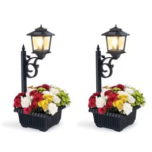 Solární zahradní květináčová lampa